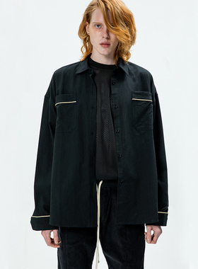 MONBLACK 基础黑色睡衣改良衬衫