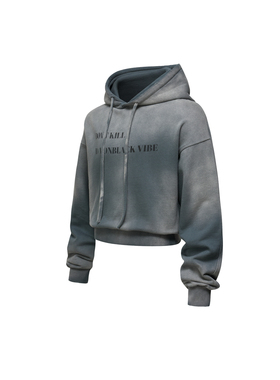 MONBLACK 日晒褪色破坏水洗康丽数码做旧印花卡通图案boxy版帽衫