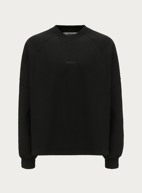 MONBLACK 百搭高克重挺阔宽松纯色长袖卫衣立体剪裁重磅基础款