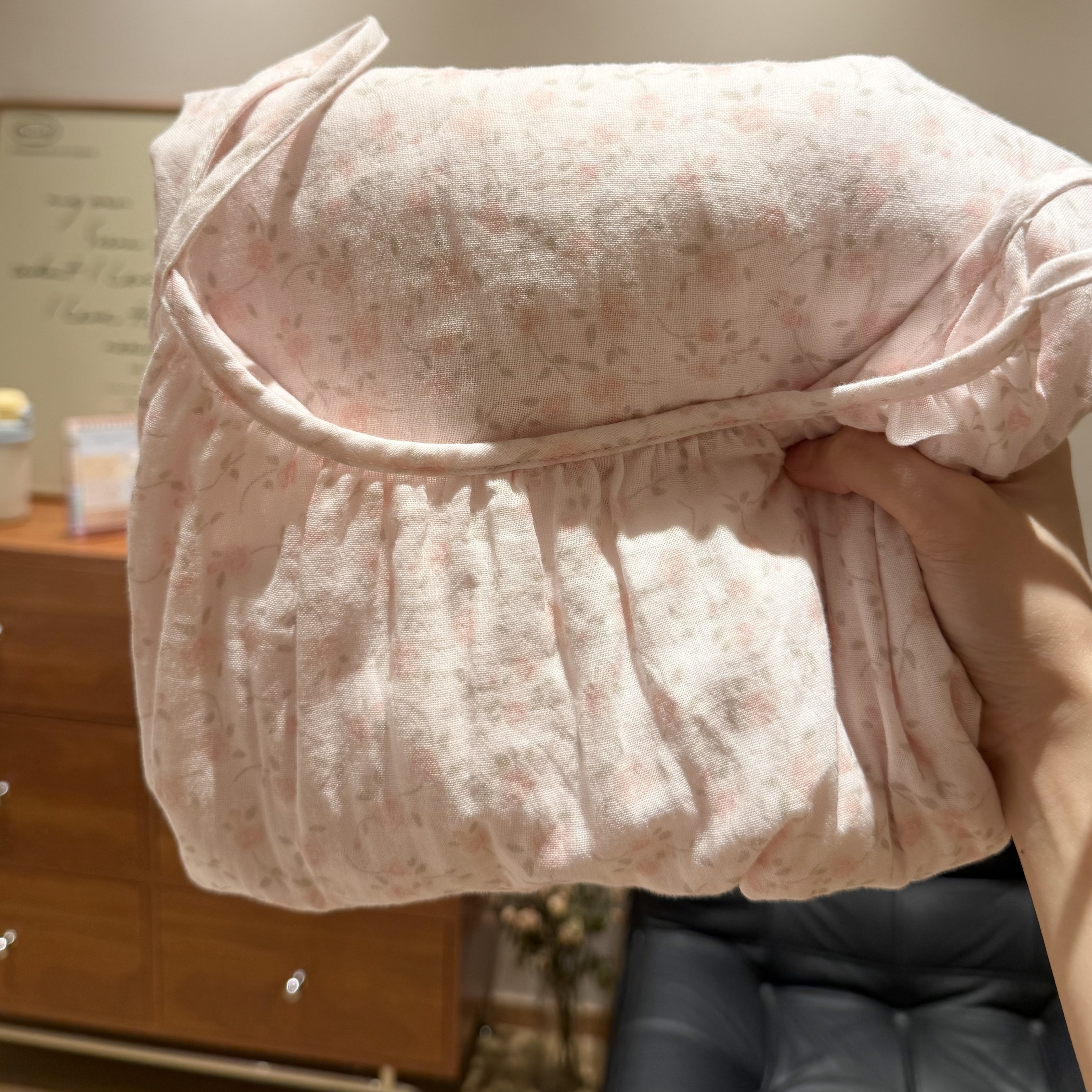 淡粉雾感玫瑰碎花吊带裙双层棉纱温柔少女可外穿居家睡裙