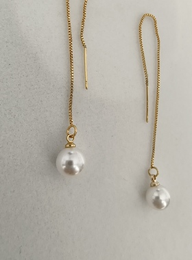 原创设计施珍珠耳线女小众高级感女耳环