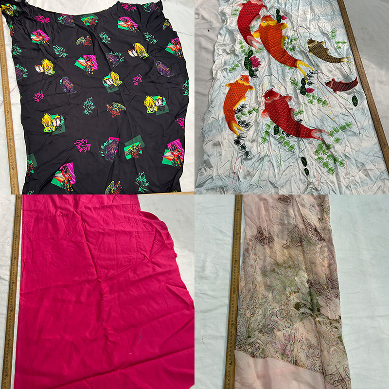 蚕之语●桑蚕丝布料20251009B#真丝乔其纱绣花缎丝棉刀口布料称斤,服饰配件/皮带/帽子/围巾,布面料,淘宝优惠券,粉丝福利购,淘宝优惠卷