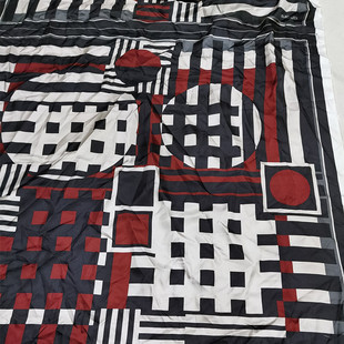 蚕之语●真丝面料桑蚕丝布料斜纹绸几何定位花90cm/定位整料剪米