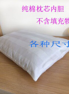 纯棉枕芯套枕头内胆拉链枕皮40x60沙发靠背坐垫抱枕内芯布套定做