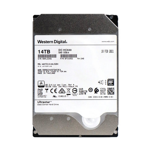 WD/西部数据 WUH721414AL5204 14T HC530企业级硬盘SAS氦气 3.5寸