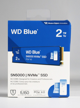 WD/西部数据 SN5000 2TB M.2 NVME PCIe4.0固态硬盘SSD笔记本台式