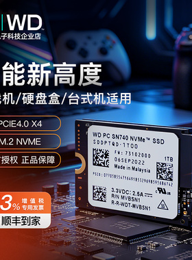 WD/西部数据 SN740 M.2 2230 SSD 固态硬盘 PCIE4.0x4 NVMe 1T/2T