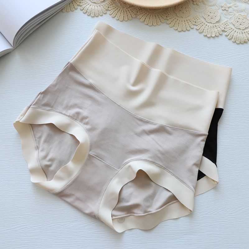 60支莫代尔面料内裤女中高腰透气艾草抗菌薄款无痕超柔舒适收腹