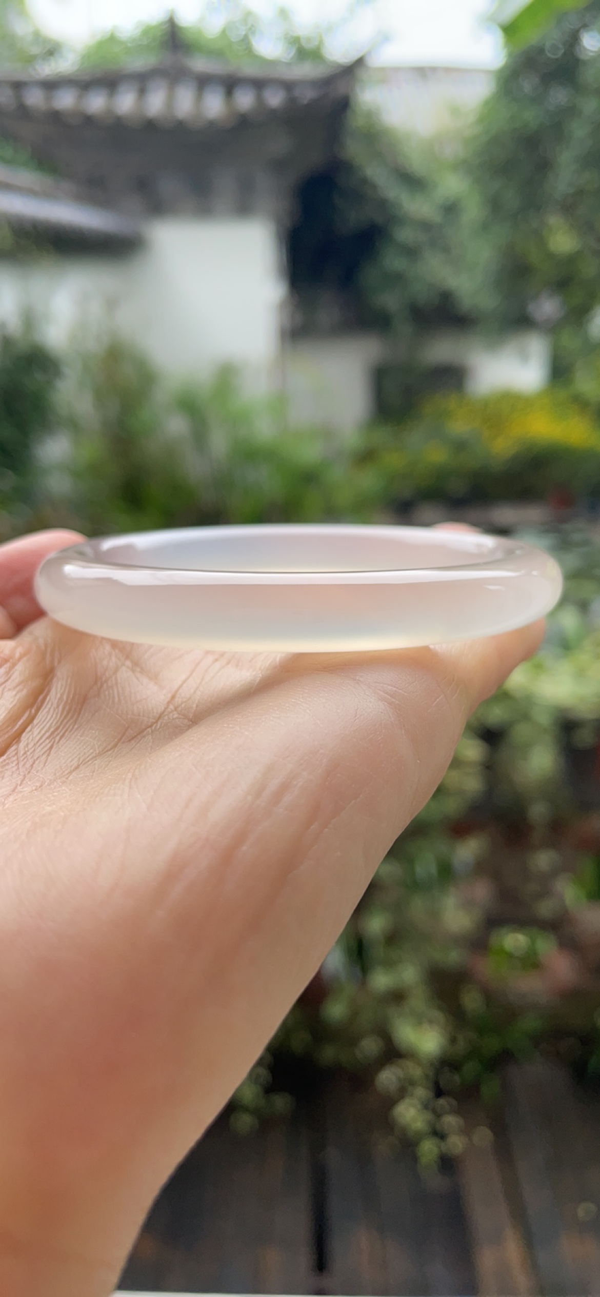 『青禾淑坊』天然玛瑙手镯 {疏星淡月} 国风古典玉石圆镯复古56MM