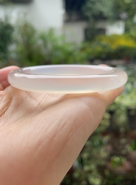 『青禾淑坊』天然玛瑙手镯 {疏星淡月} 国风古典玉石圆镯复古56MM