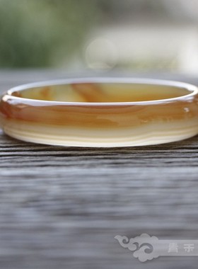 『青禾淑坊 』天然玛瑙手镯 {缠丝} 国风古典玉石镯 复古镯62.5mm