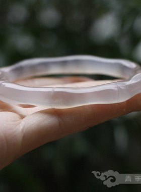 青禾淑坊天然藕灰玛瑙竹节