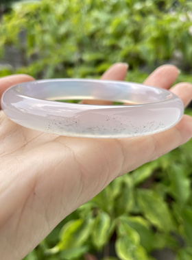 『 青禾淑坊 』天然玛瑙手镯  国风古典玉石圆镯56mm