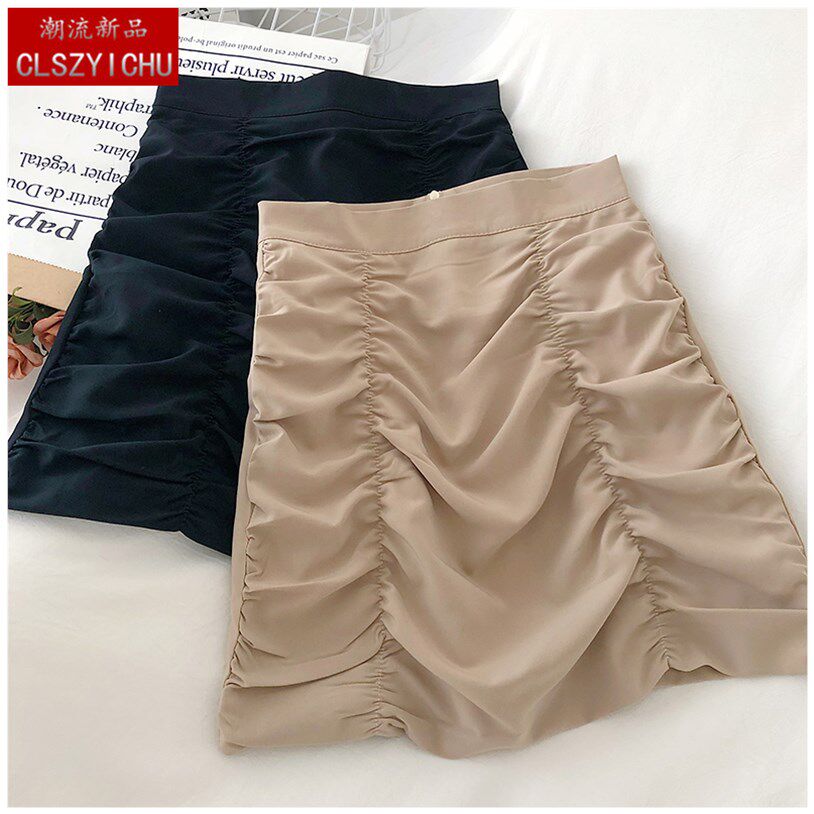 Paige Skirt 2020 Summer wear Korean Edition temperament Retro Self cultivation Solid Anti emptied Short skirtin the Women's clothing/Boutique , Skirts  category - from Buy2taobao.com to provide professional Taobao agent buy service