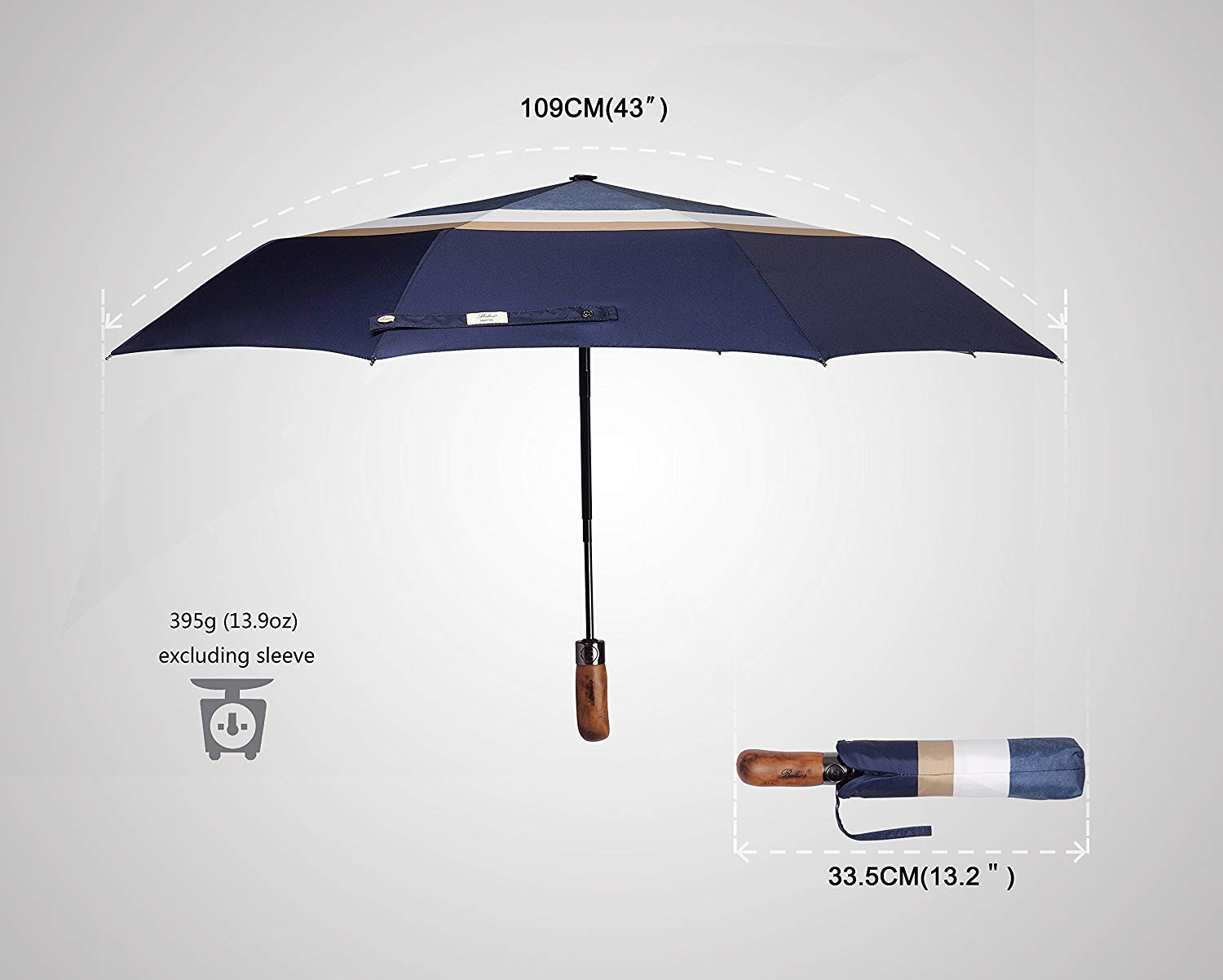 现货英国Balios手工超轻雨伞高密度防水速干全自动女小巧遮阳