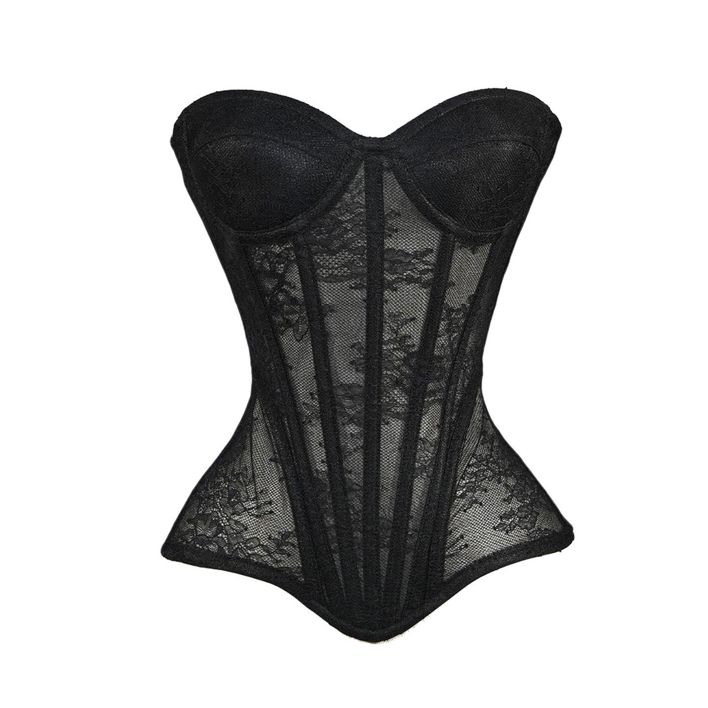 欧美蕾丝罩杯垫高聚拢塑身胸衣 ins性感束腰内衣 婚纱马甲corset