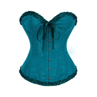 European and American Halloween corset, satin jacquard retro corset for women, sexy tight-fitting corset for the court thumbnail 8