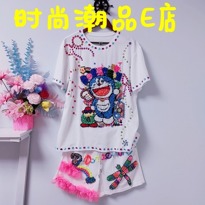E00745 设计师款重工定制潮牌欧美时尚网红炸街个性定制套装