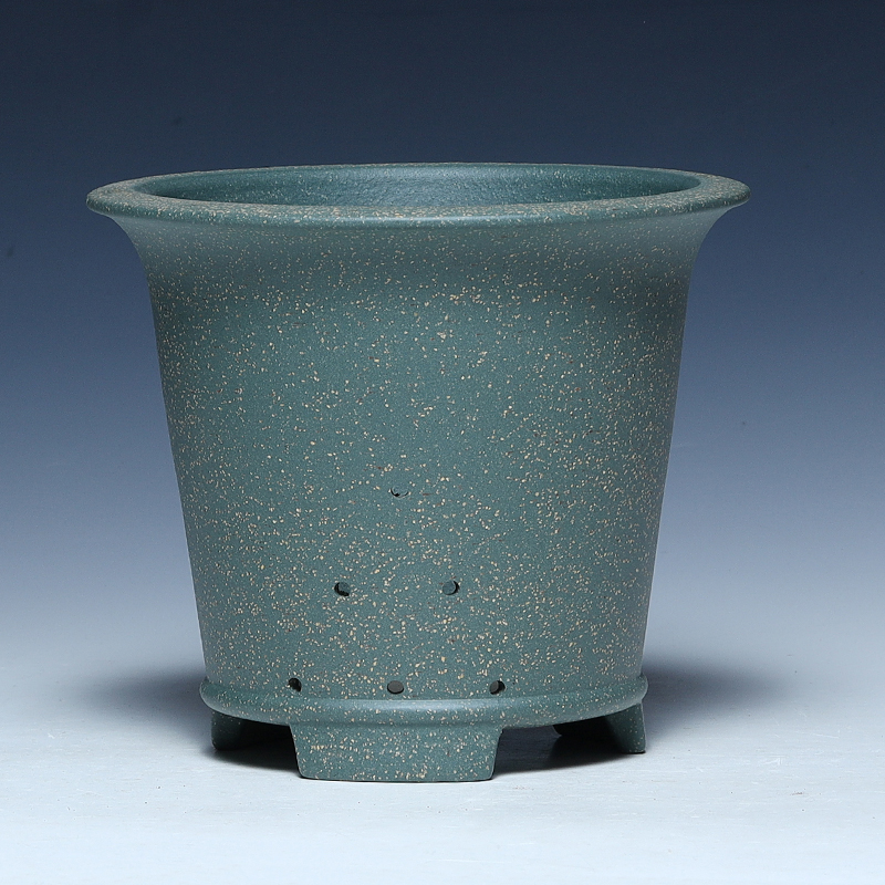 宜兴紫砂花盆陶瓷精品蝴蝶兰套盆小兰花盆室内高档圆形兰花专用盆