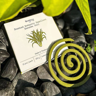 泰国breezy香薰蚊香室外柠檬草驱蚊盘香驱蚊防蚊清新线香除异味