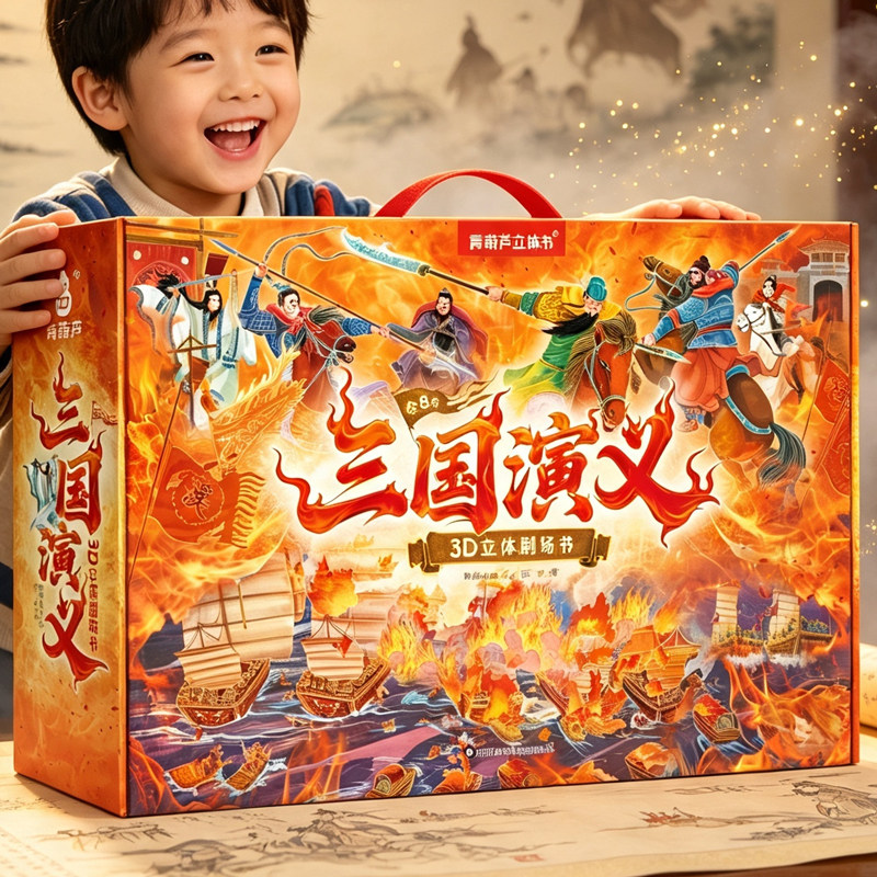 青葫芦三国演义3D立体剧场书礼盒图片
