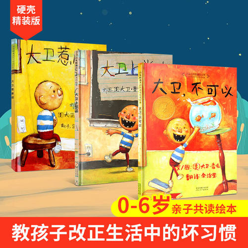 大卫不可以绘本系列全套3册