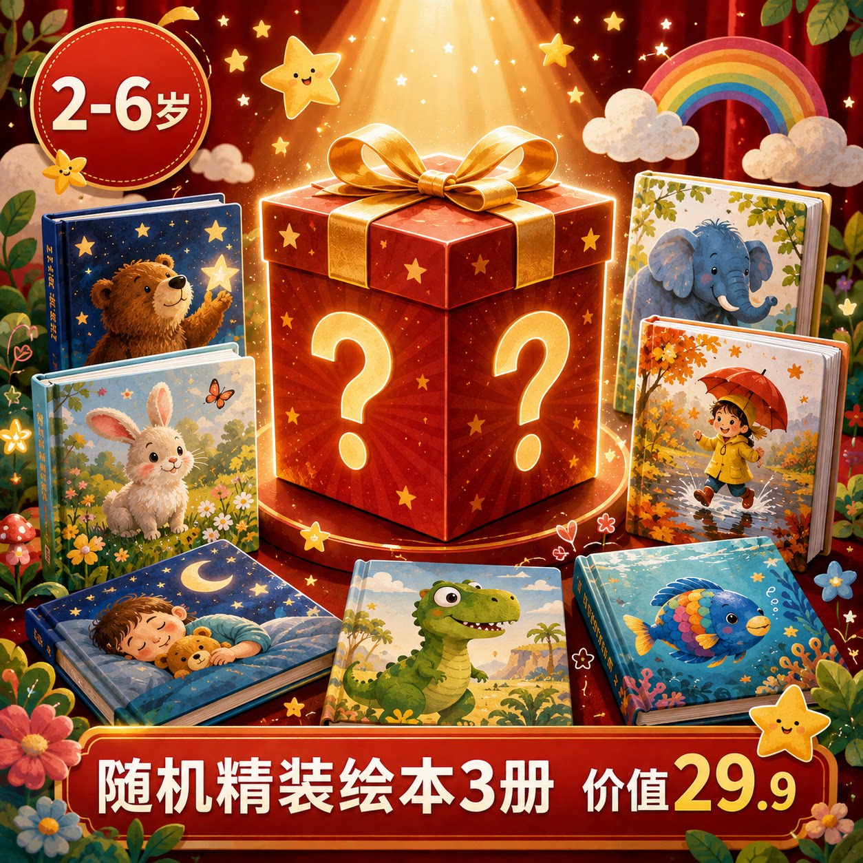 启蒙必读！3本精装绘本盲盒