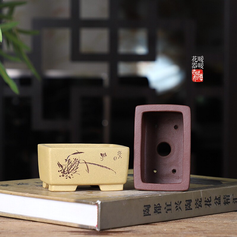 小马槽┨精品手工紫砂小花盆 原矿紫泥 作者苏兵