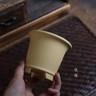 『摹古小圆口』暖暖精选紫砂小花盆包邮多肉绿植盆景盆栽桌面