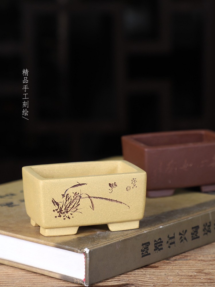 小马槽┨精品手工紫砂小花盆 原矿紫泥 作者苏兵i.