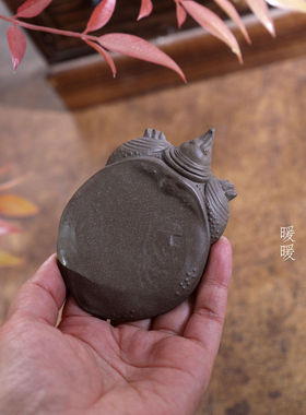 『雕塑/小甲鱼』暖暖精选茶宠茶玩摆件朱泥仿古桌面茶道配件