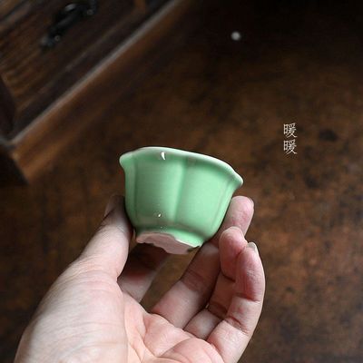 『花瓣/切边椭圆』暖暖精选釉盆陶瓷星宇款拇指多色多肉盆景菖蒲