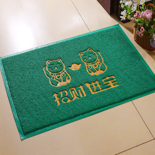 新款绿色门口地垫蓝色入户门垫灰色防滑脚垫家用出入平安地毯垫子
