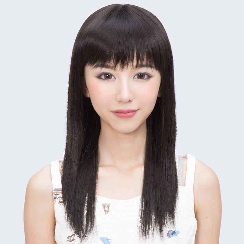 假发自然头套真人圆脸甜美可爱