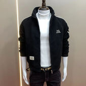 2025新款 外衣 百搭帅气外套潮流休闲男士 夹克修身 刺绣立领时尚