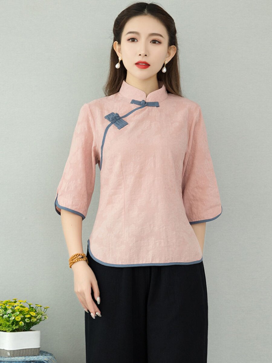 BEAUTY SALON CHINESE COTTON AND LINEN OVERALLS HANFU SUMMER CHINESE MEDICINE TEAHOUSE HEALTH HALL FOOT BATH EAR CLEANING TECHNICIAN WORK CLOTHES WOMEN
