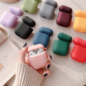 ins日韩纯色适用于苹果airpods1保护套2磨砂硬壳蓝牙耳机保护盒女