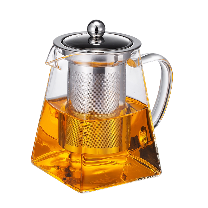 加厚耐热玻璃茶壶不锈钢过滤四方壶电陶炉煮茶器功夫茶具套装家用