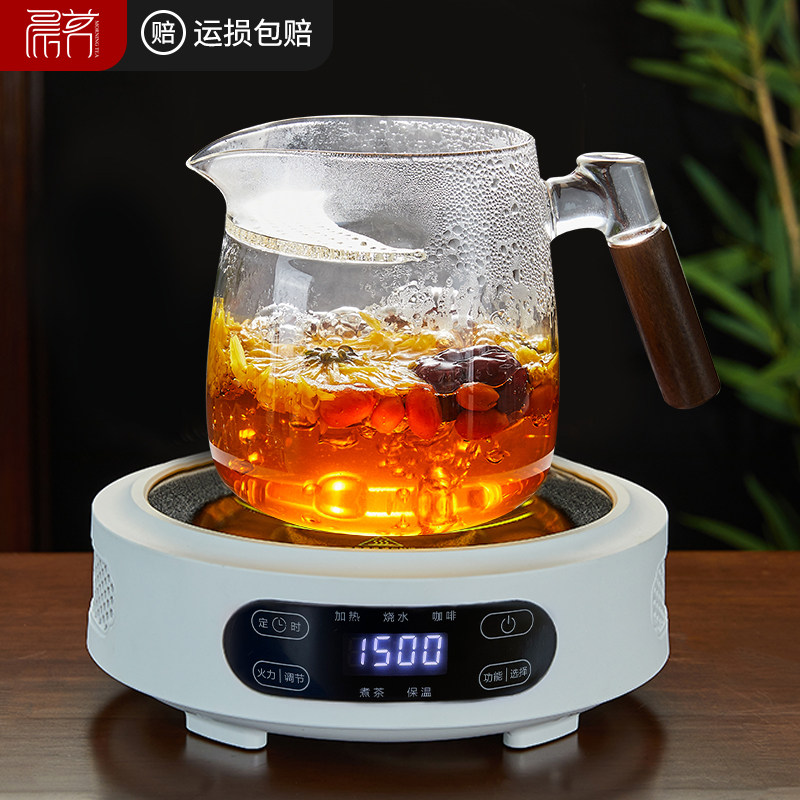 冬日围炉煮茶器具全套烤奶茶罐2025新款木把玻璃罐罐茶带月牙茶壶