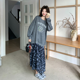 【新款】碎花拼接连衣裙2605-P145-K238，女装连衣裙，柏妮丝绮