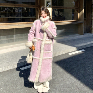 【新款】加厚长款皮毛一体外套 2588-P285-K428图片