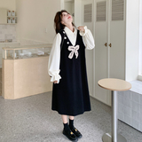 【新款】假两件衬衫连衣裙2601-P145-K238，女装连衣裙，柏妮丝绮