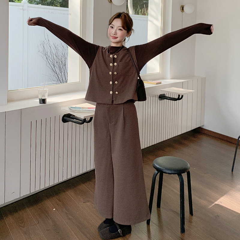 【新款】马甲+打底衫+阔腿裤三件套2561-P195-288,女装套装/套裙,柏妮丝绮