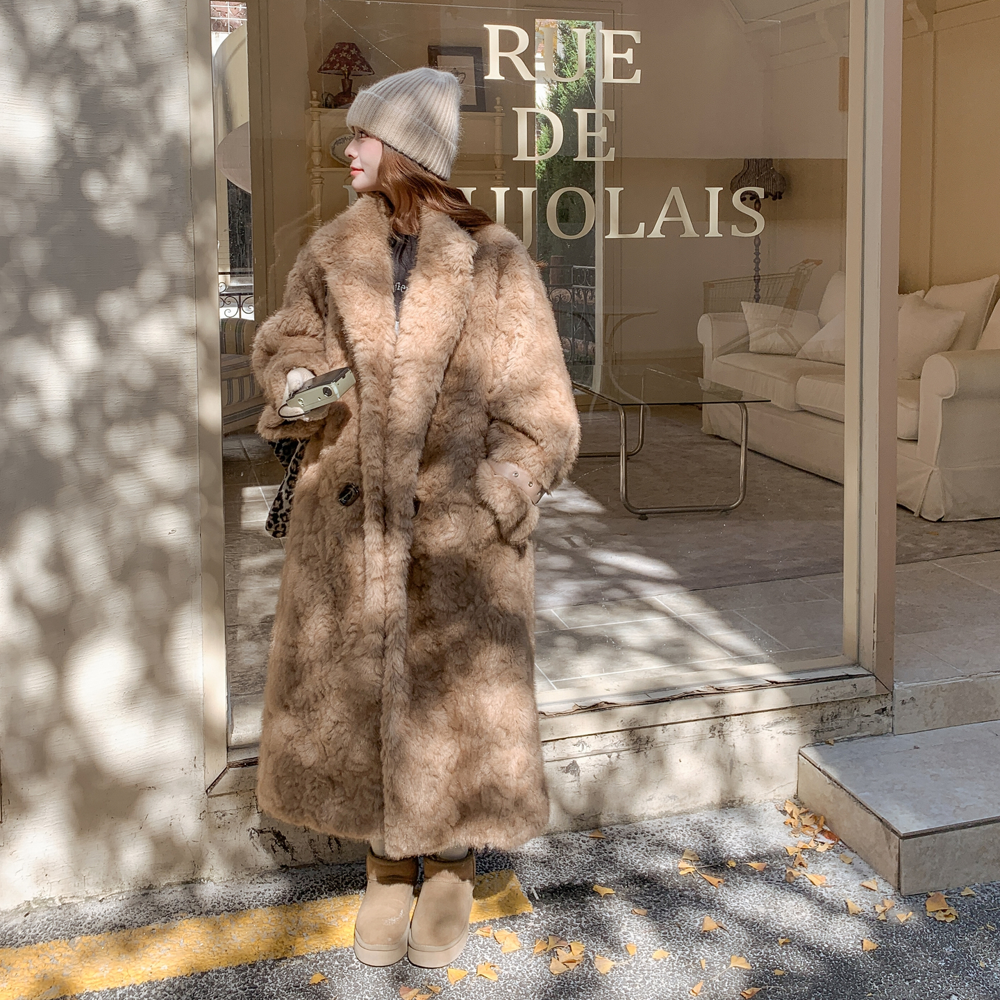 【新款首发】保暖长款皮毛一体外套 2587-P285-K428