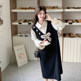 【新款】假两件衬衫连衣裙2601-P145-K238，女装连衣裙，柏妮丝绮