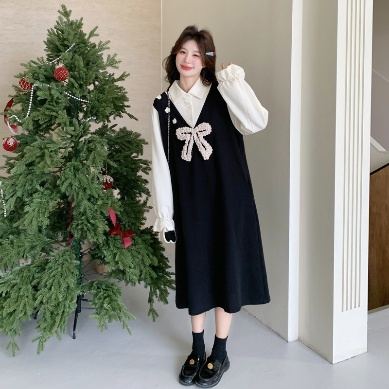 【现货】假两件衬衫连衣裙2601-P145-K238,女装连衣裙,柏妮丝绮