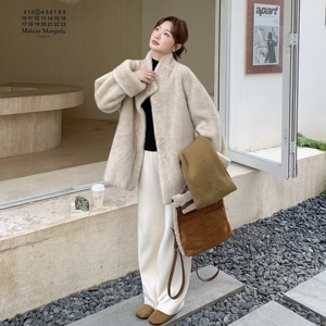 【出货中】简约环保皮草皮毛一体外套 2568-P185-K278图片