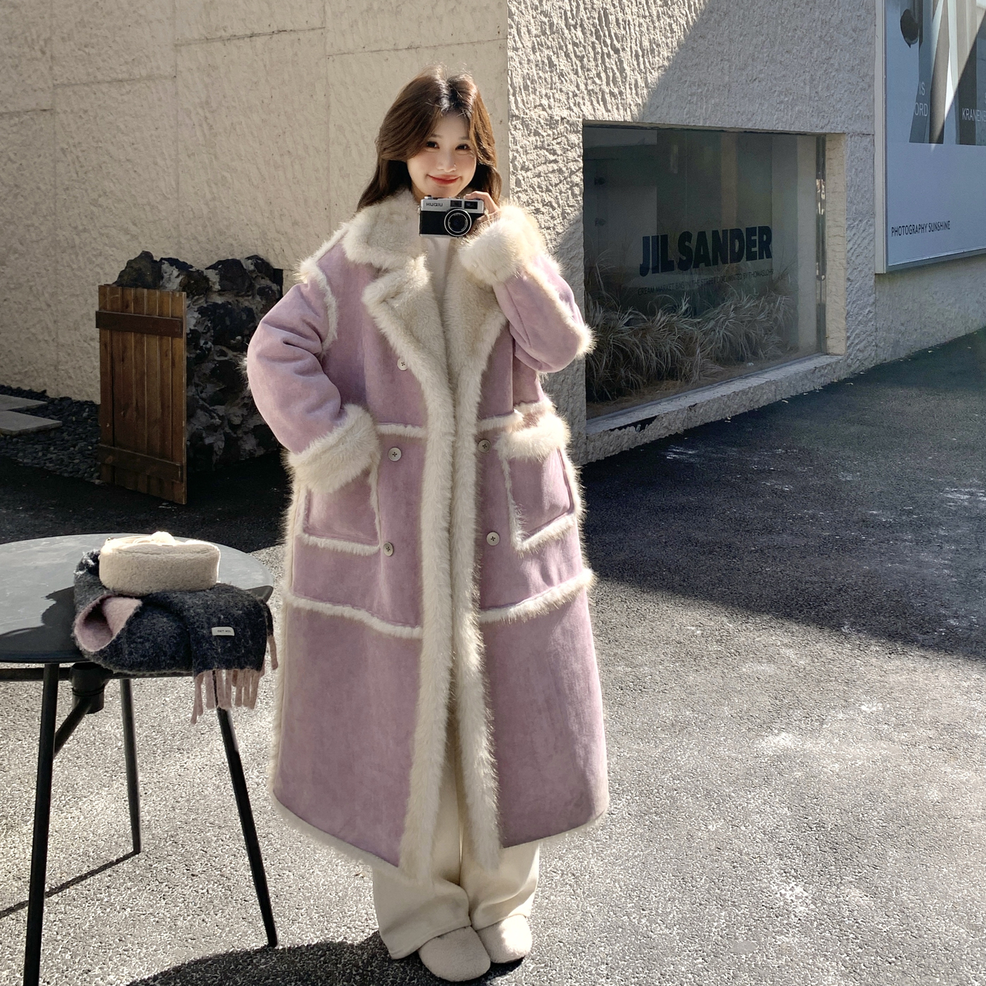 【新款】加厚长款皮毛一体外套2588-P285-K428，女装派克服，柏妮丝绮