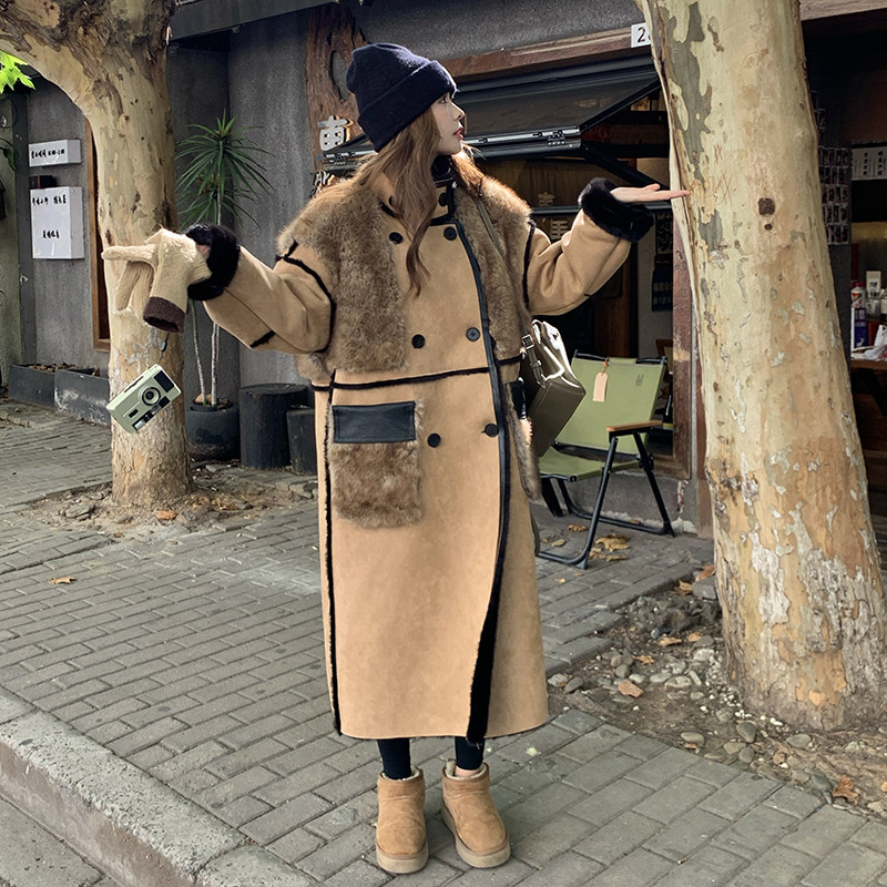 【现货】超重工皮毛一体长款外套2471-P325-K488,女装派克服,柏妮丝绮