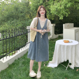 【新款】牛仔假两件拼接连衣裙2C060-2632-P145-K238，女装连衣裙，柏妮丝绮